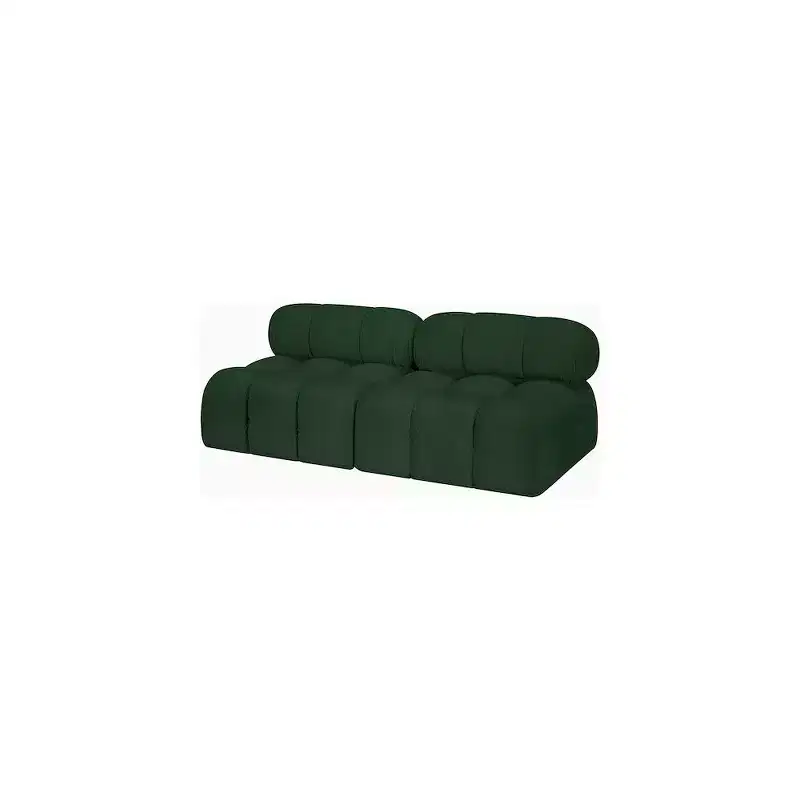Meridian Furniture Ames Green Boucle Fabric Modular Sofa