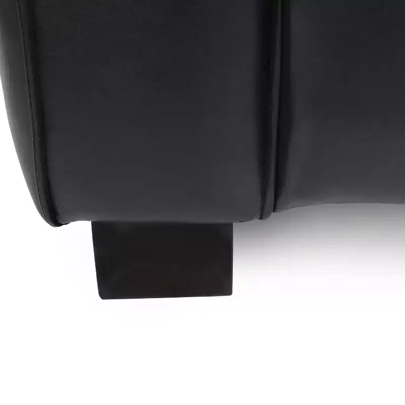 Christopher Knight Home Goyette Faux Leather Club Chair Midnight Black/Dark Walnut
