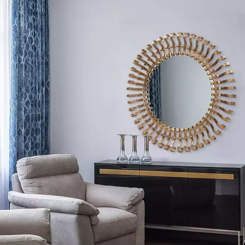 Howard Elliott 18"x54" Fitzgerald Antique Brass and Matte Black Handcrafted Capsule Mirror