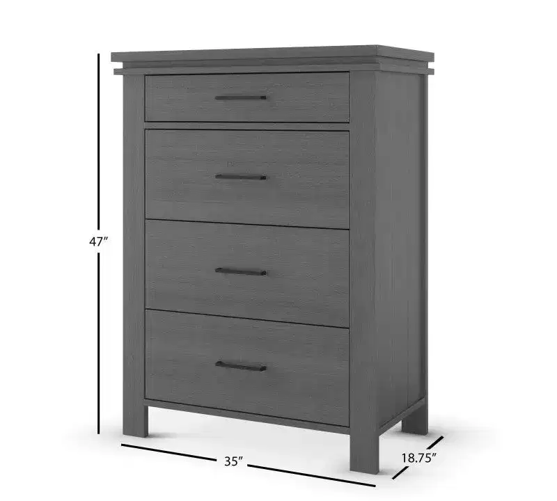 Child Craft Denman Crib, Dresser and Chest Nursery Set, 3-Piece, Includes 4-in-1 Convertible Crib, Dresser and Chest