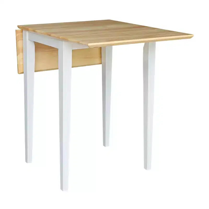 International Concepts Small Dual Drop Leaf Dining Table with 2 San Remo Splat