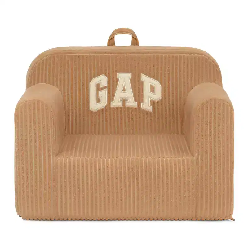 Ribbed Velour Chair, Beige