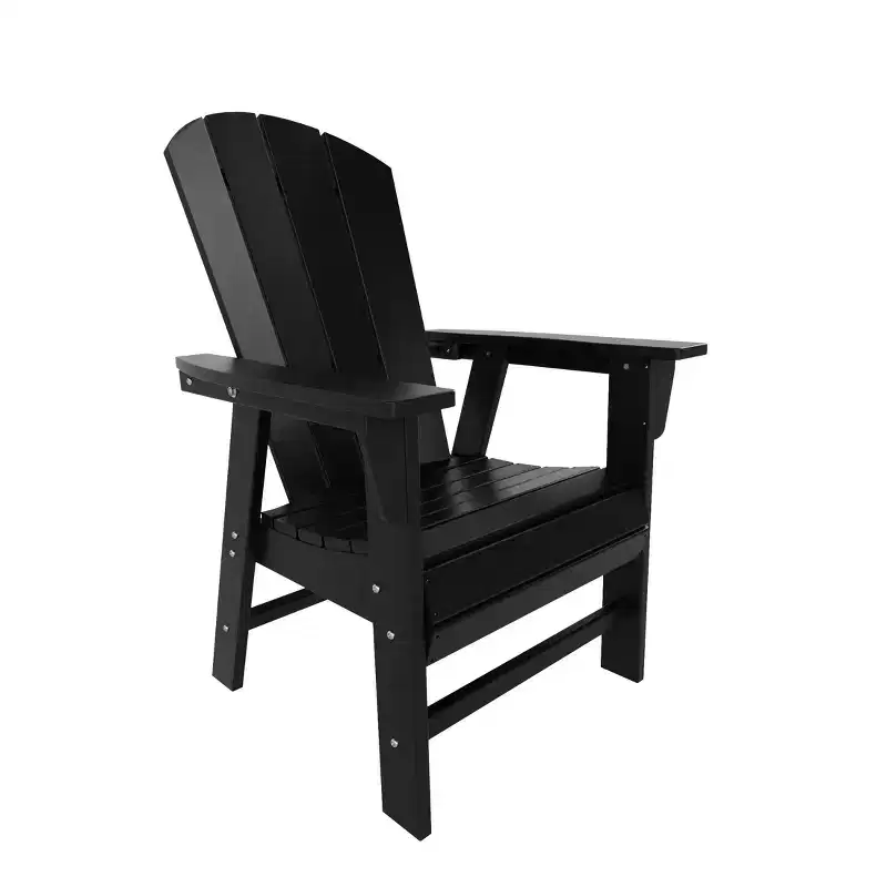 WestinTrends 5 Piece Outdoor Patio Dining Square Table and Curved Back Armchair Set