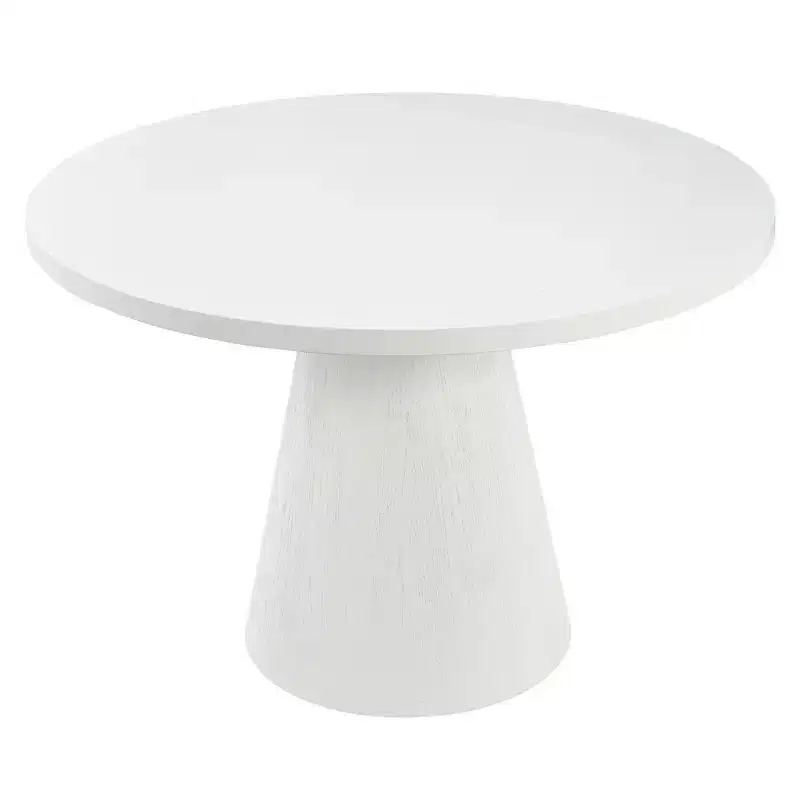 Whisen Retro Wood Top Frustum Pedestal Dining Table