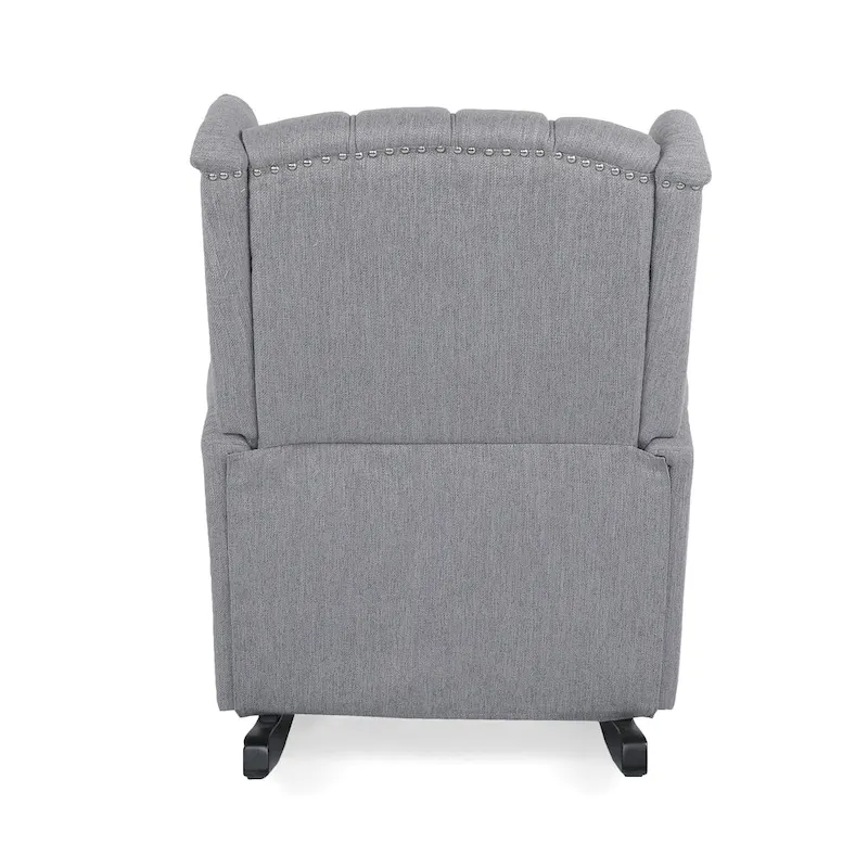Dobles Fabric Tufted Wingback Rocking Chair by Christopher Knight Home