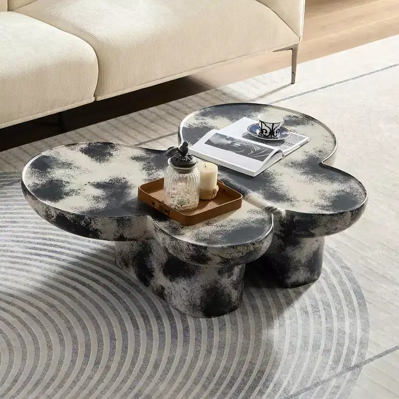 Modern Butterfly Coffee Table with Matte Finish, Unique Accent Table, Small Center Table for Living Rooms or Apartments - Panipeachy