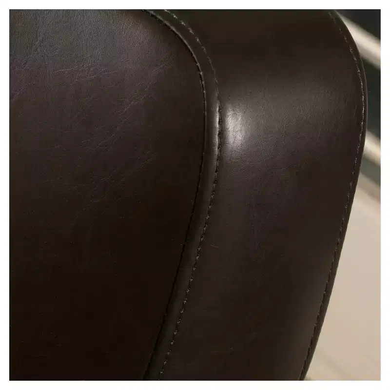Christopher Knight Home Vada Upholstered Swivel Chair - Brown: Bicast Leather, Iron Frame, No Assembly Required