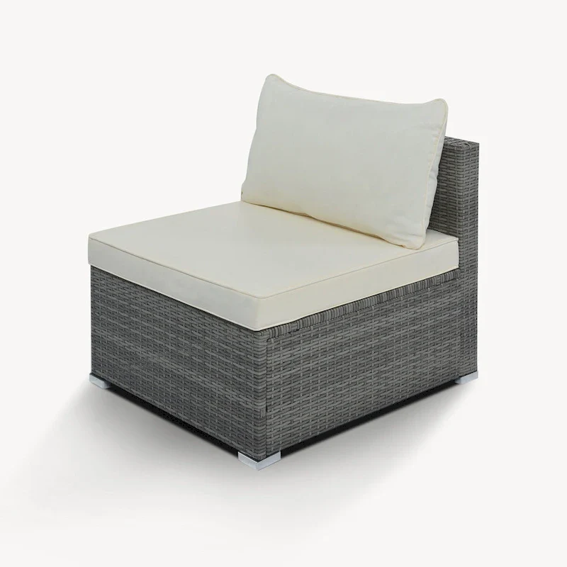 8-Piece Wicker Modular Sectional Sofa Set with Coffee Table