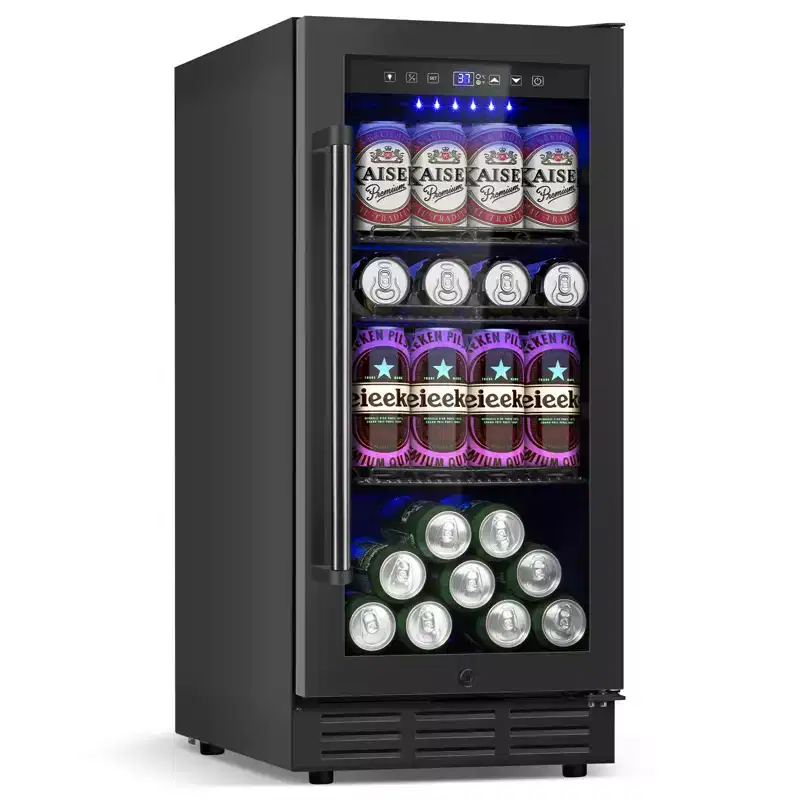 Denjol Fridge 23inch, 130 Cans, Single Zone, Frost-Free Beverage Refrigerator Cooler Mini Fridge for Home