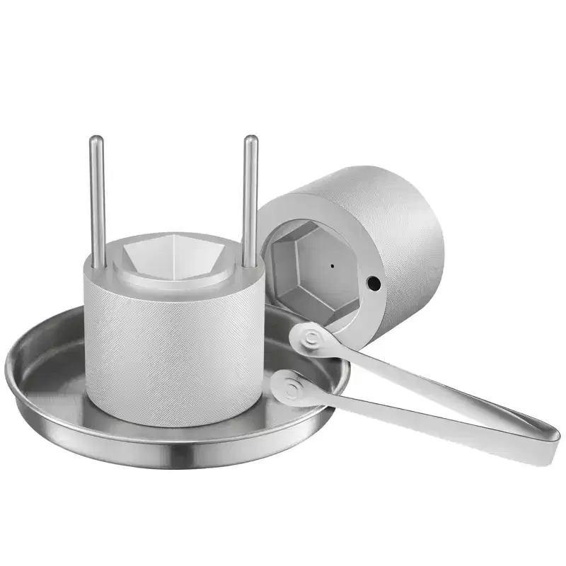 VEVOR Ice Diamond Press, 2.4 Ice Ball Maker, Aviation Aluminum Diamond Ice Ball Press Kit for Ice Diamond, Ice Press with Tong and Drip Tray