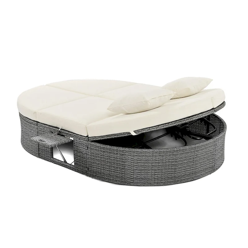 Patio 2-Person Daybed with Cushions and Pillows