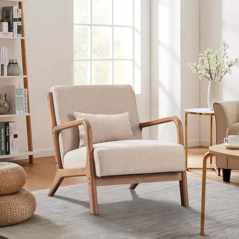 Ebello Modern Solid wood Accent Chair