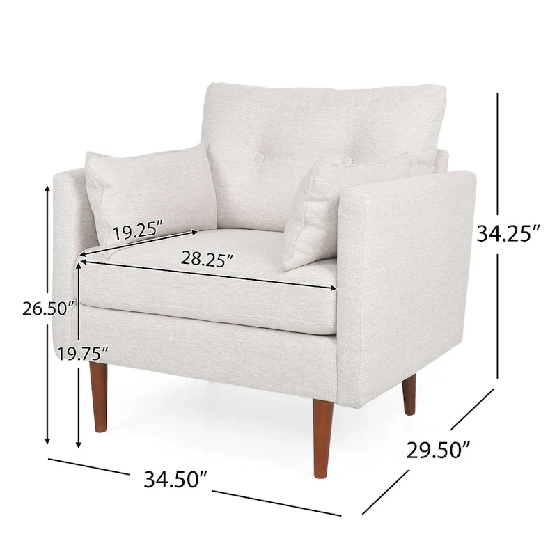 Symonds Tufted Club Chair with Accent Pillows by Christopher Knight Home