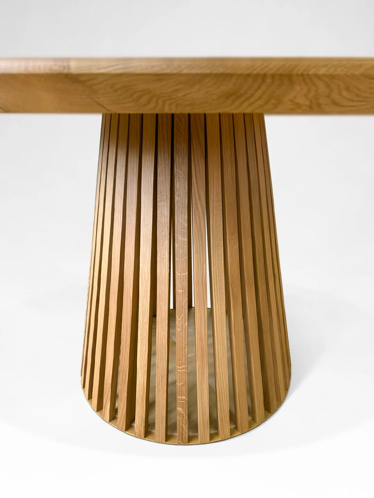 Non - Round Natural Oak Dining Table 110cm - Introducing our handcrafted Round Oak Dining Table with pipe legs - a stunning