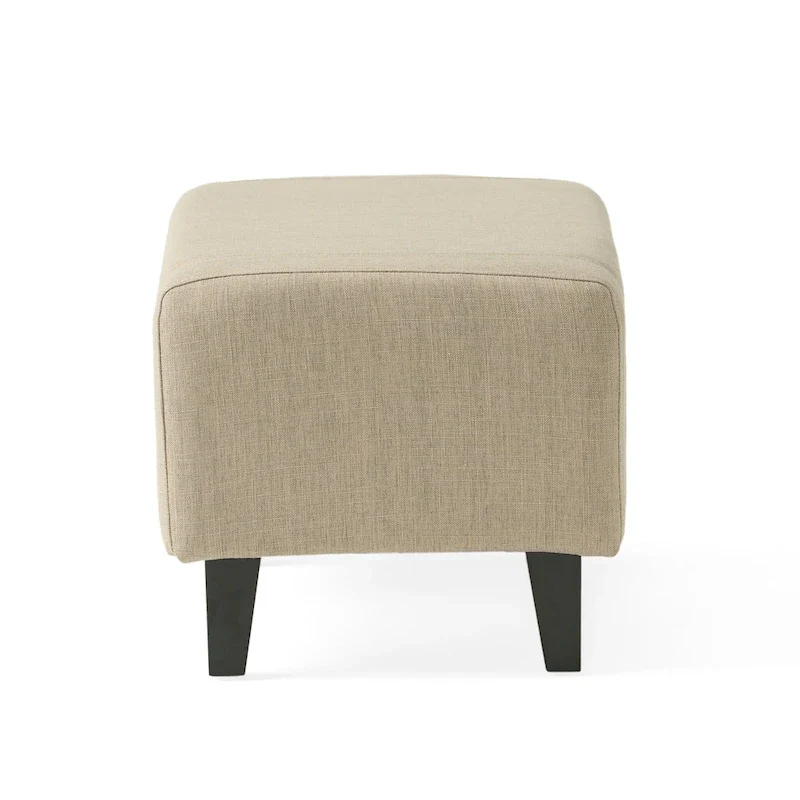 Elaine Light Beige Tufted Fabric Club Chair with Ottoman by Christopher Knight Home