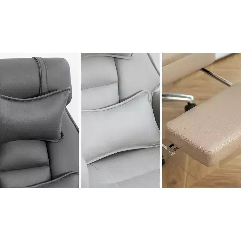 360° Swivel Ergonomic Recliner Office Chair with Footrest, Headrest & Lumbar Pillow, 400 lbs