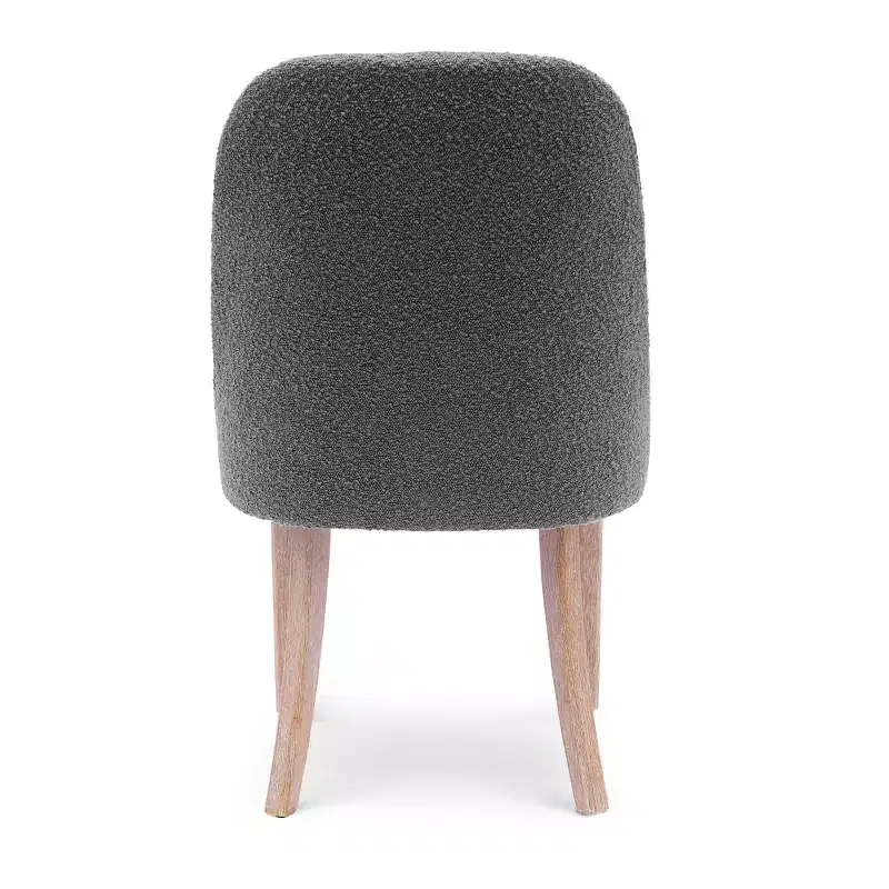 Mid-Century Modern Boucle Upholstered Dining Chair, Set of 6, Water-Resistant Fabric