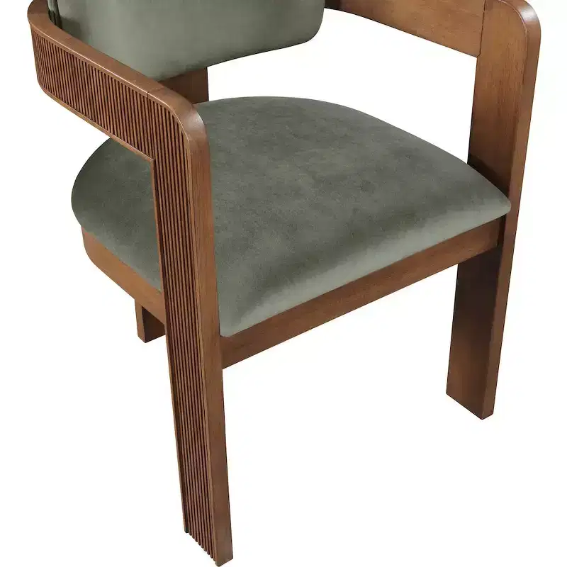 Meridian Furniture Sacha Green Velvet Dining Chair, Set of 2
