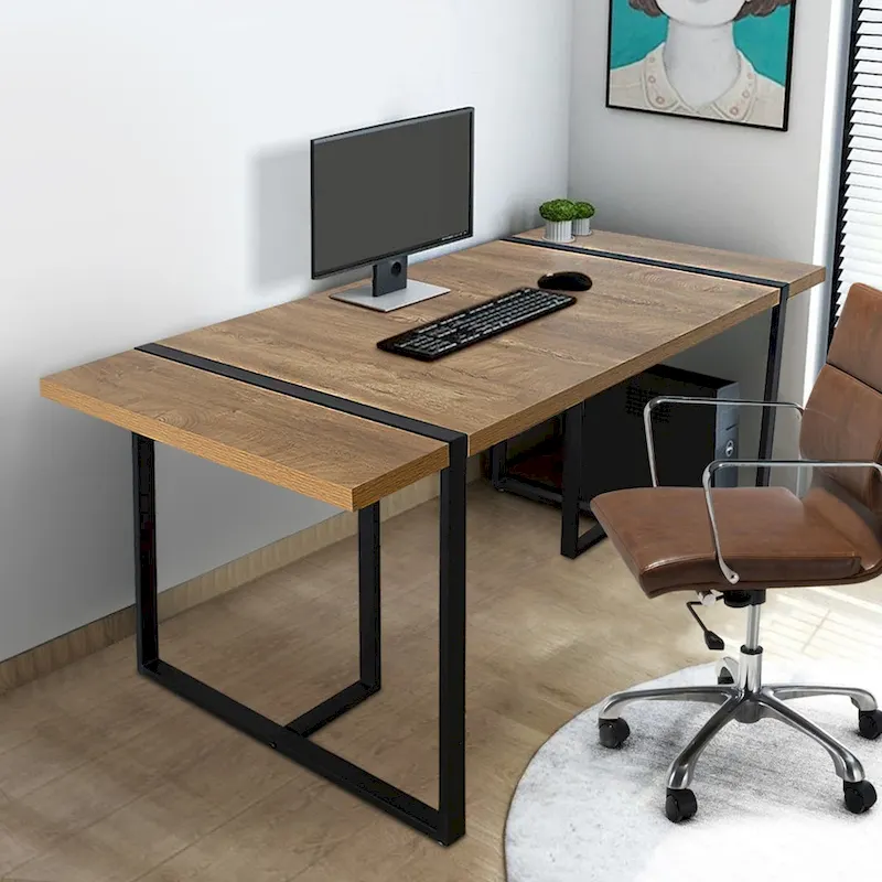 Modern Rectangle Office Writing Desk Wood Computer Desk