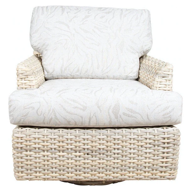 Outdoor Swivel Glider Patio Chair Brown Wicker