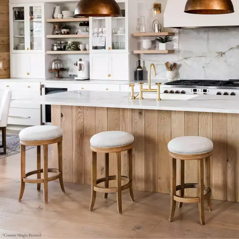 Maven Lane Eva Kitchen Bar Stool with Fabric Upholstery 31