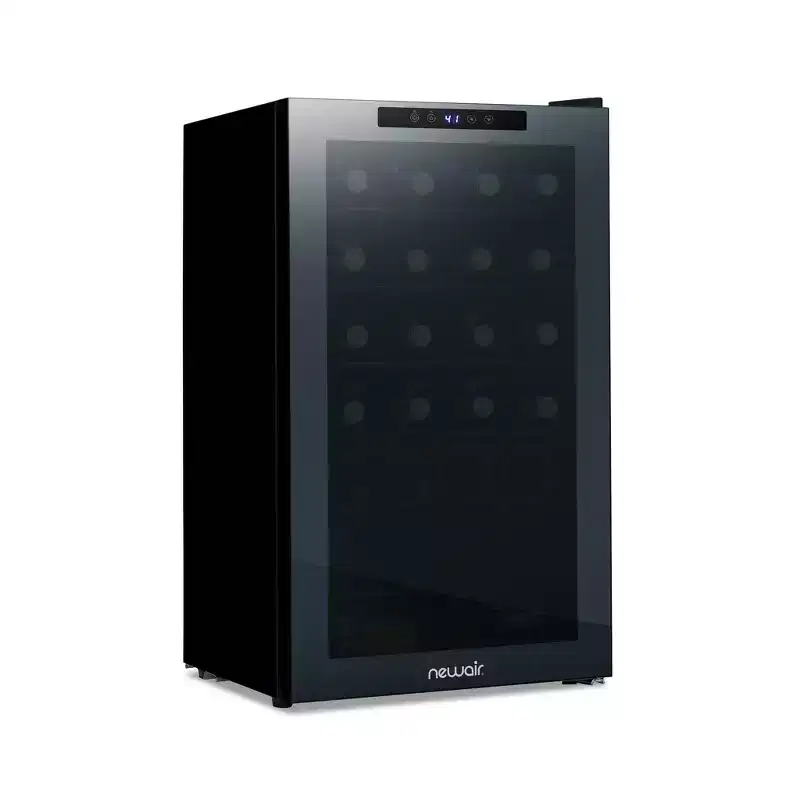 Newair 33-Bottle 19.5 Black Freestanding Dual Zone Wine Fridge