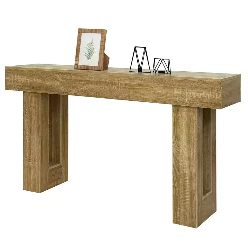 63 Inch Console Table for Entryway, Farmhouse Rectangular Sofa Table for Hallway Living Room Foyer