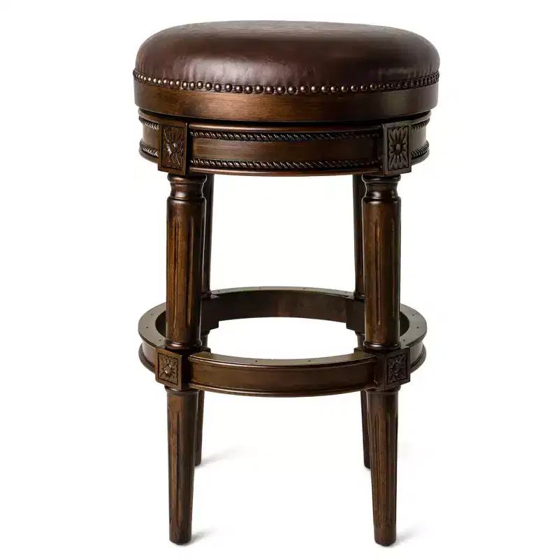 Maven Lane 31 Pullman Backless Swivel Bar Stools with Faux Leather