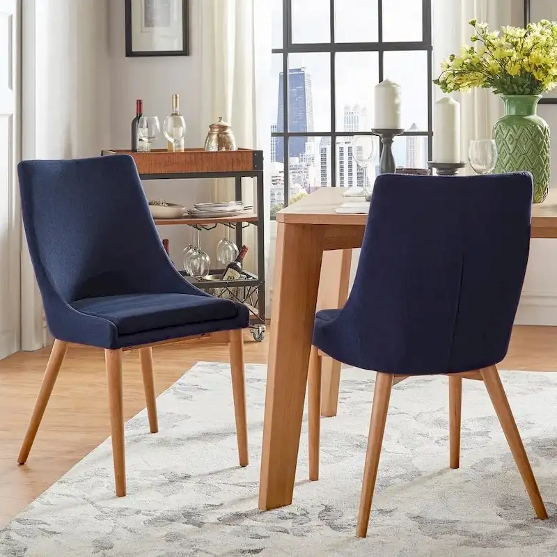 Sasha Oak Barrel Back Dining Chair (Set of 2) by iNSPIRE Q Modern - Set of 2
