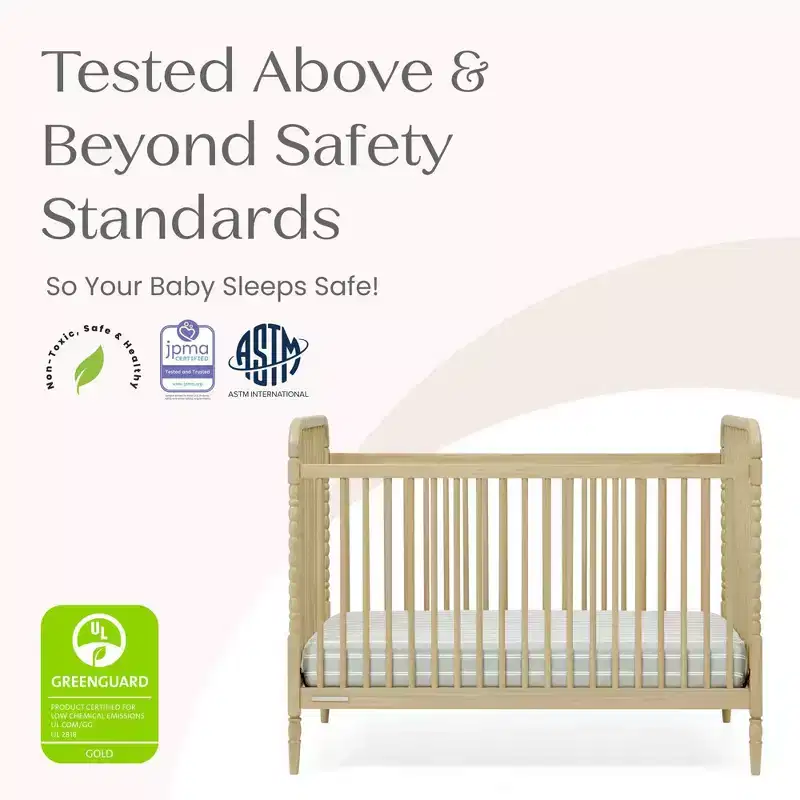 4-in-1 Convertible Crib – Solid Pine, GREENGUARD Gold
