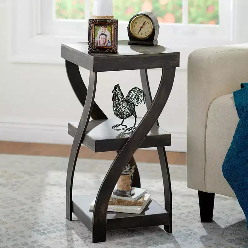 The Lakeside Collection Distressed Twisted Wood Accent Table -