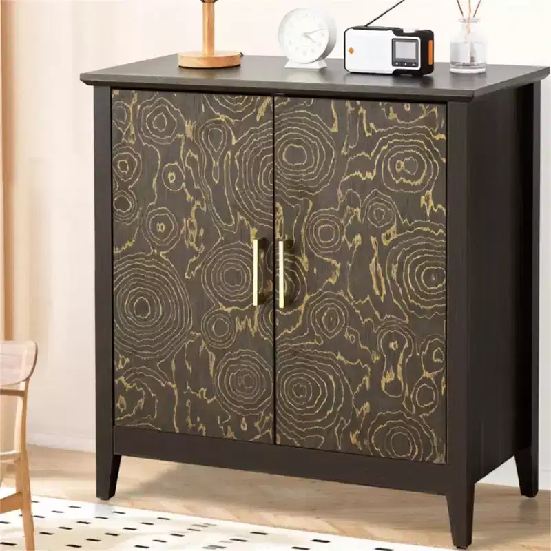 Modern Sideboard Buffet Cabinet with Adjustable Shelves, Farmhouse Storage Cabinet for Dining Room and Coffee Bar