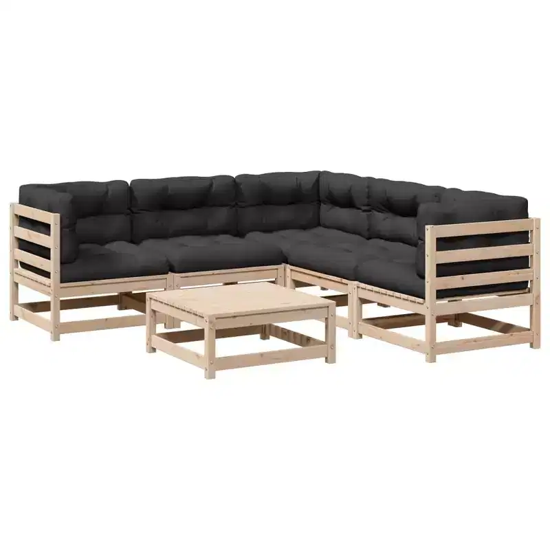 vidaXL Garden Sofa Set - Solid Wood Pine in Various Colors