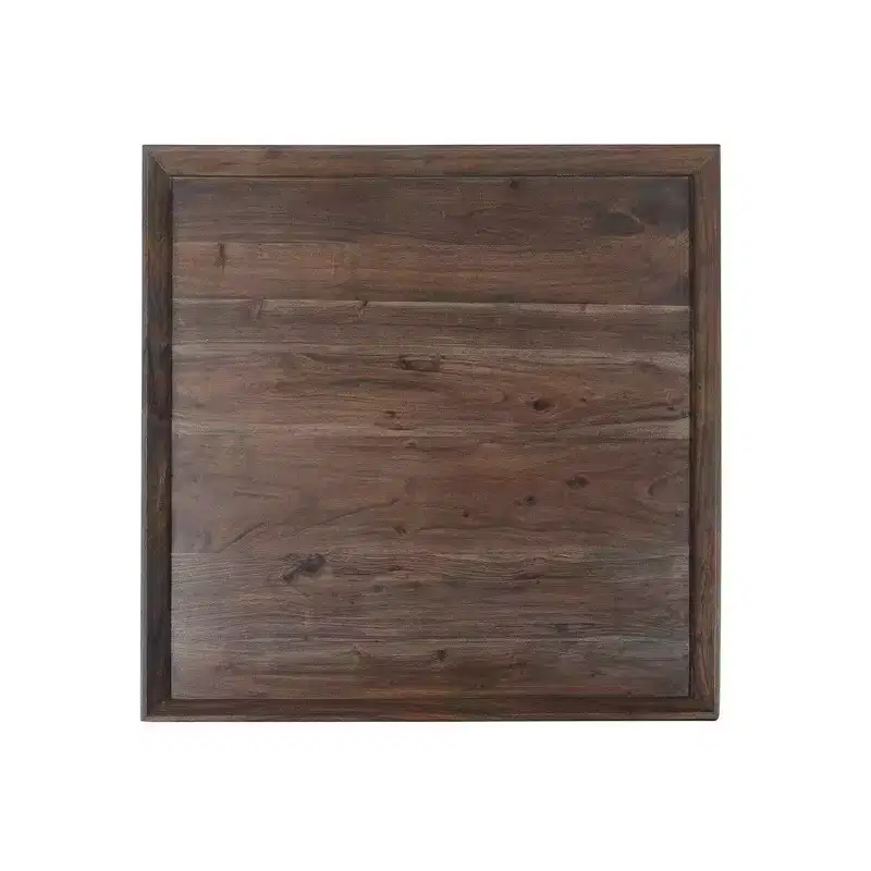 Royal Hampton Square Shape Acacia Wood Coffee Table with Trapezoid Base, 36 Inch