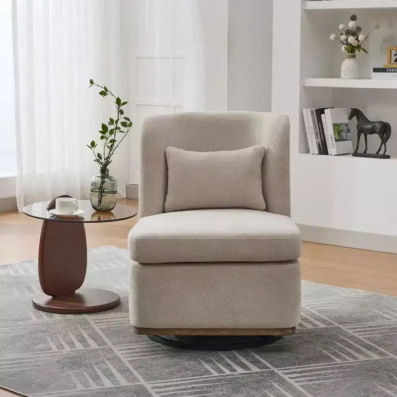 25.2 Modern Chenille Swivel Chair