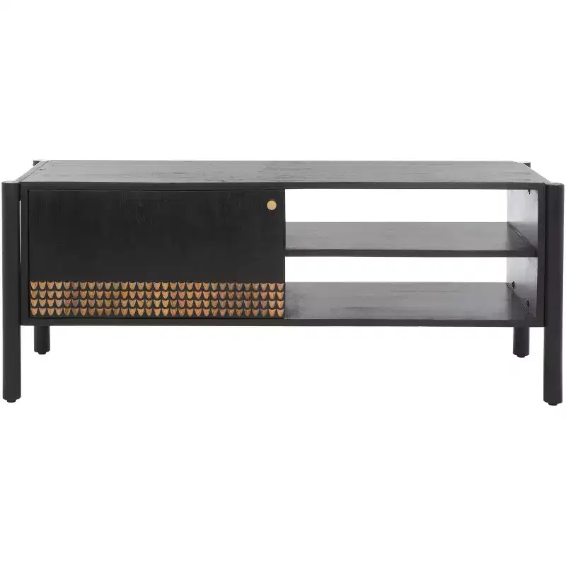 2 Shelf Media Stand MED9000 Black/Natural