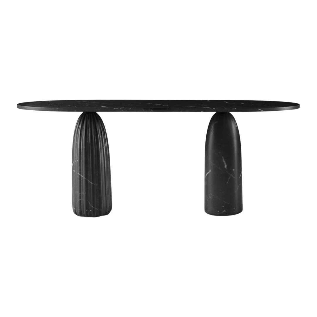 Eclectic Statement Console Table with Sculptural Funky Details for Living Room or Hallway