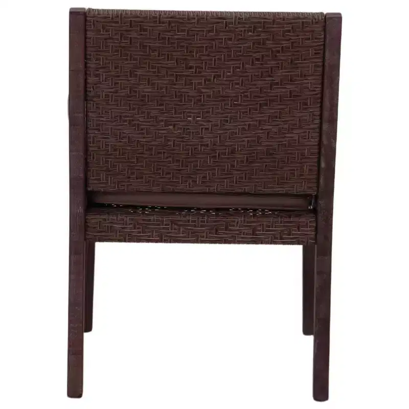 Courtyard Casual Buena Vista II Dining Arm Chair Stained Eucalyptus Wood Knock Down Packing Cushion Packed in Box but Priced Seperaely