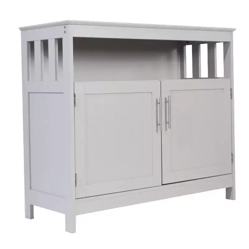 Merrick Lane Buffet and Sideboard with Storage Cabinet and Upper Shelf