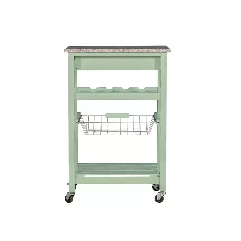 Roger Kitchen Island Granite Top - Linon