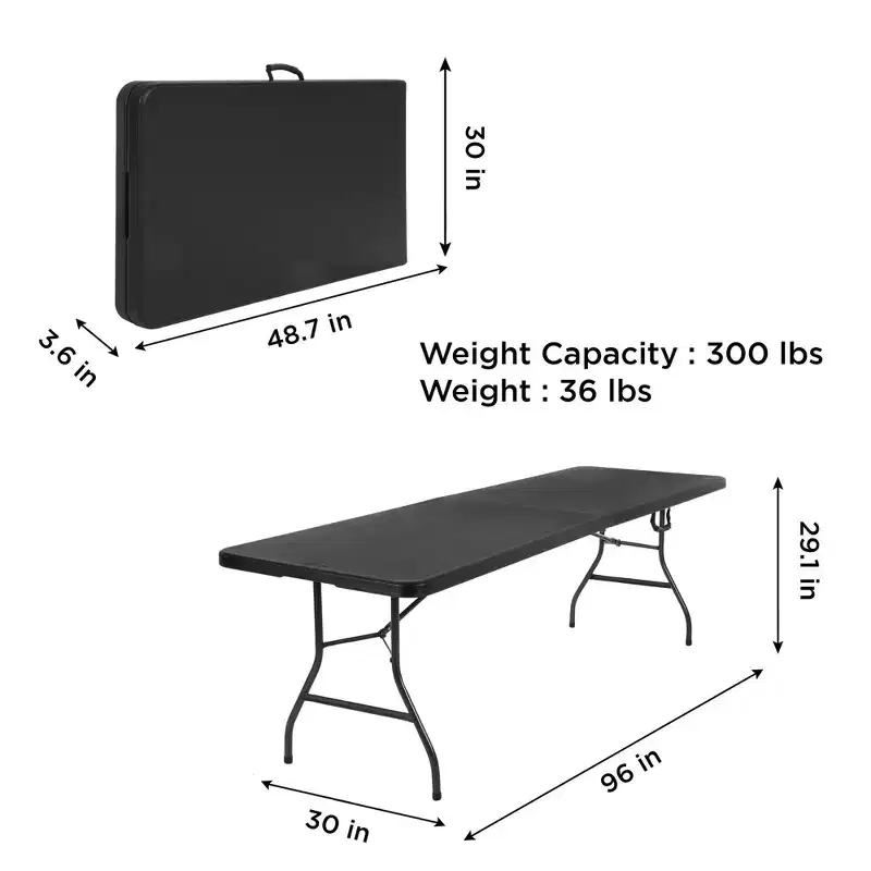 COSCO 8 ft. Fold-in-Half Banquet Table