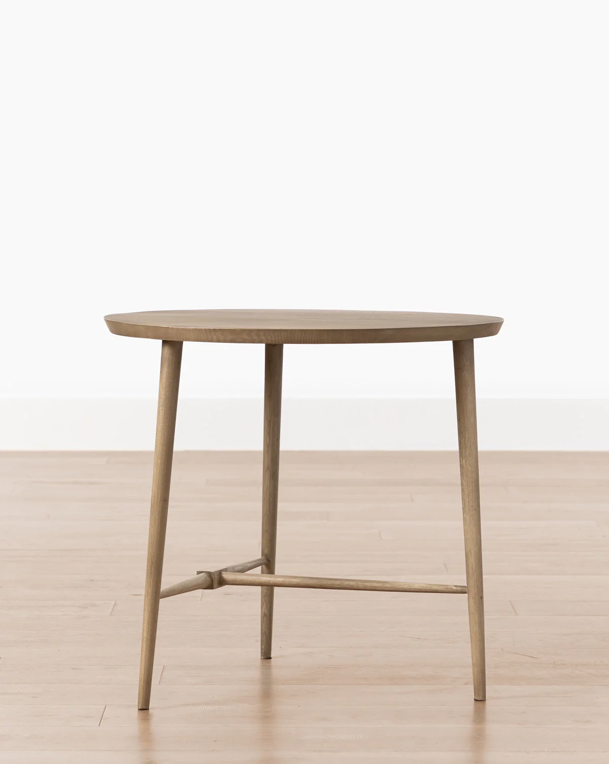 Modern Wood Side Table with Architectural Form for Living Room