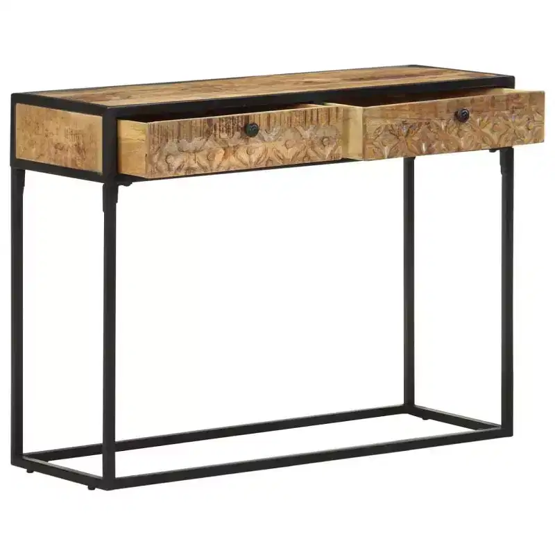 vidaXL Console Table 39.4x13.8x29.5 Solid Mango Wood