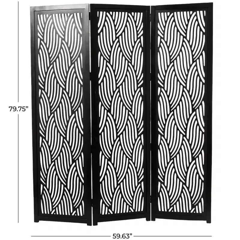 Olivia & May Wooden 3 Panel Room Divider Screen