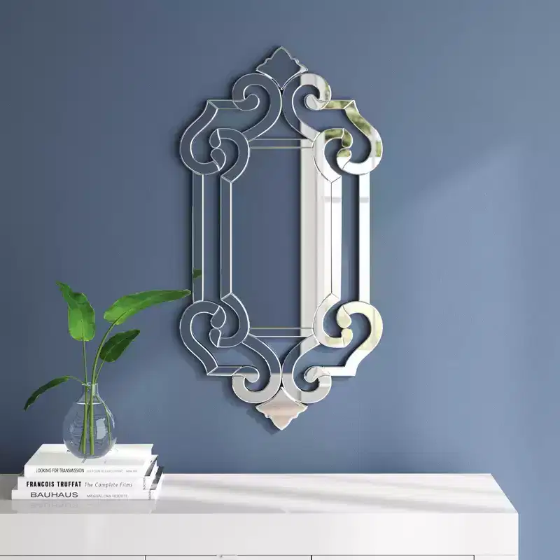 Howard Elliott 54"x14" Allan Andrews Full Length Frameless Wall Mirror Whitby Collection: Modern Style, Glass Material, Wall Mounted
