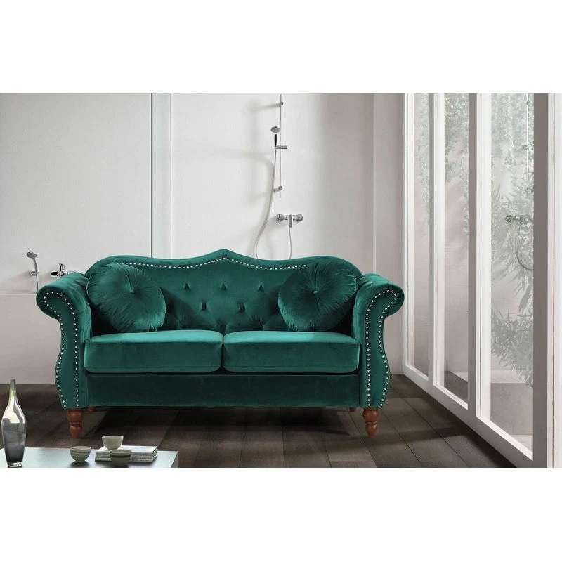 Classic Nailhead Chesterfield Loveseat