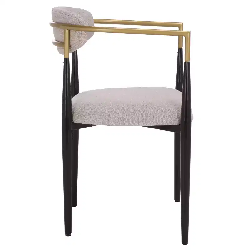 Covelle Dining Arm Chair - Set of 2 - DCH6401 - Black Gold/Dove Grey - Safavieh
