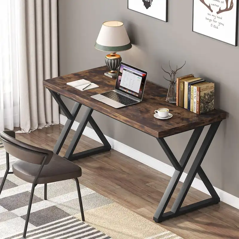 55 inch Writing Computer Desk, Vintage Style