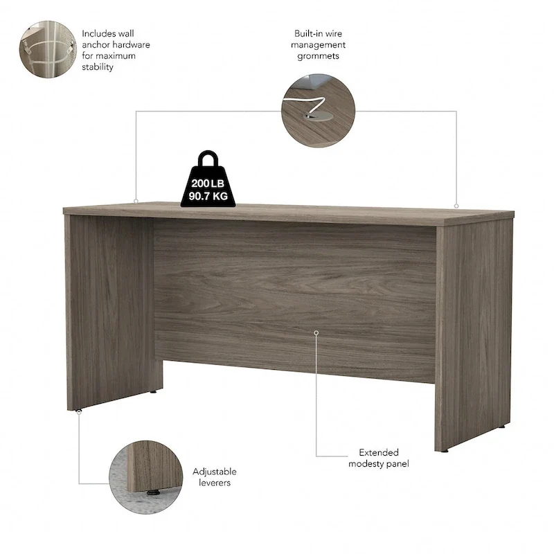 60W x 24D Credenza Desk