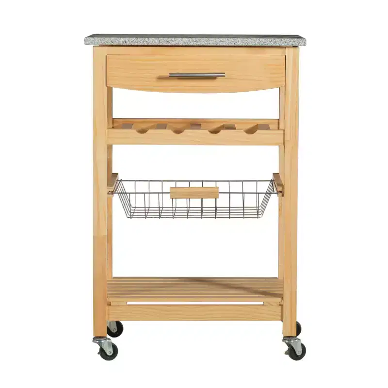 Roger Kitchen Island Granite Top - Linon